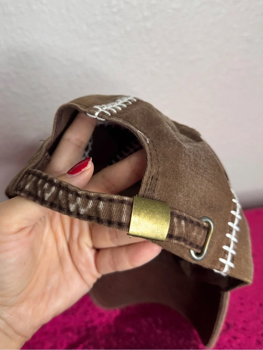 3/for $15 🍒 CRYSTAL Embellished Rustic Country Brown Baseball Cap (Adjustable
